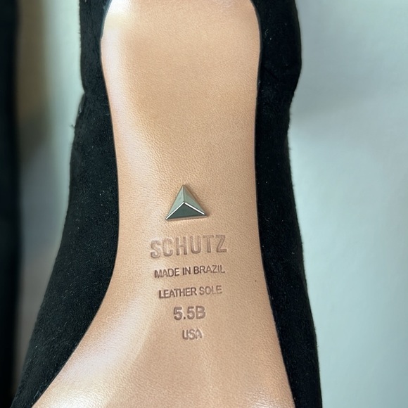 SCHUTZ Helga Black Microsuede Over The Knee Boot Size 5.5 - Picture 11 of 13